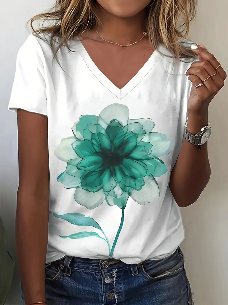 Vera™ | T-chemisier Printanier Fleuri | Maya Deauville