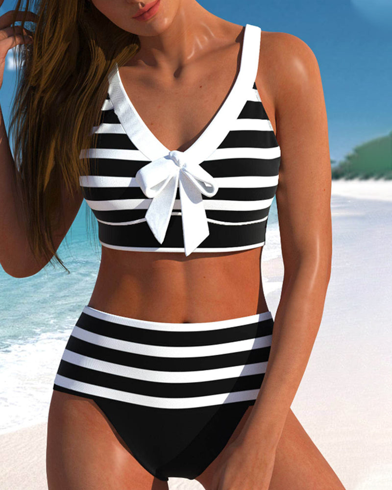 Lula® | Bikini rayé taille haute | Maya Deauville
