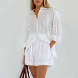 Viola | Ensemble Chemise Boutonnée et Shorts Aérés | Maya Deauville
