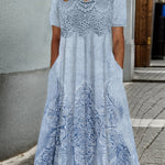 INDIGO | Robe midi florale élégante | Maya Deauville