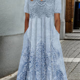 INDIGO | Robe midi florale élégante | Maya Deauville