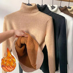 Delphine™ | Pull Luxe Col Roulé Doublé en Fleece | Maya Deauville