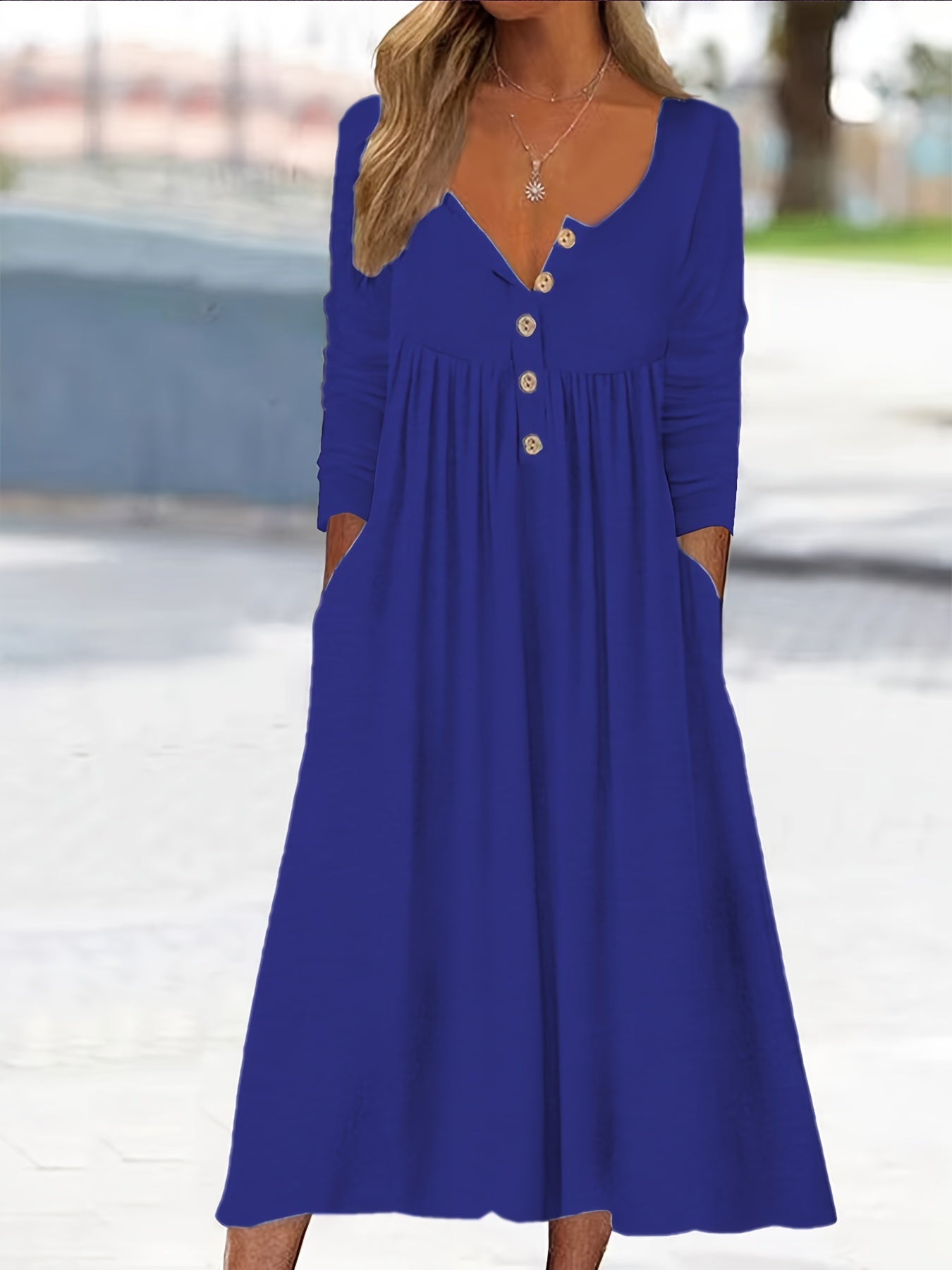 ZARA | Robe midi à boutons sur le devant | Maya Deauville