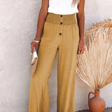 Riana™ | Pantalon taille haute coupe relax | Maya Deauville