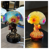 Lampe champignon florale bohème chic