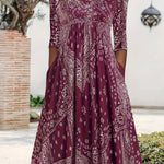 Elowen™ | Robe midi décontractée à manches longues | Maya Deauville