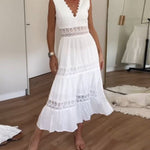 Circe | Robe Camisole en Dentelle à Col V | Maya Deauville