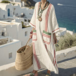 Robe Caftan "Joséphine" – Vent du Large | Maya Deauville