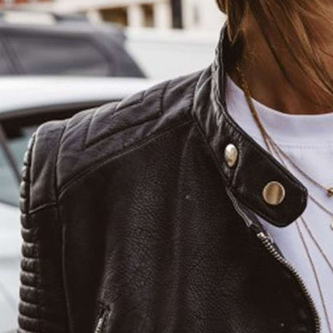 Janet | Veste en Cuir Véritable | Maya Deauville