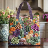 Sac cabas artisanal – jardin de succulentes