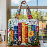 Sac cabas artisanal – bibliothèque fleurie