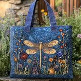 Sac cabas matelassé – libellule dorée