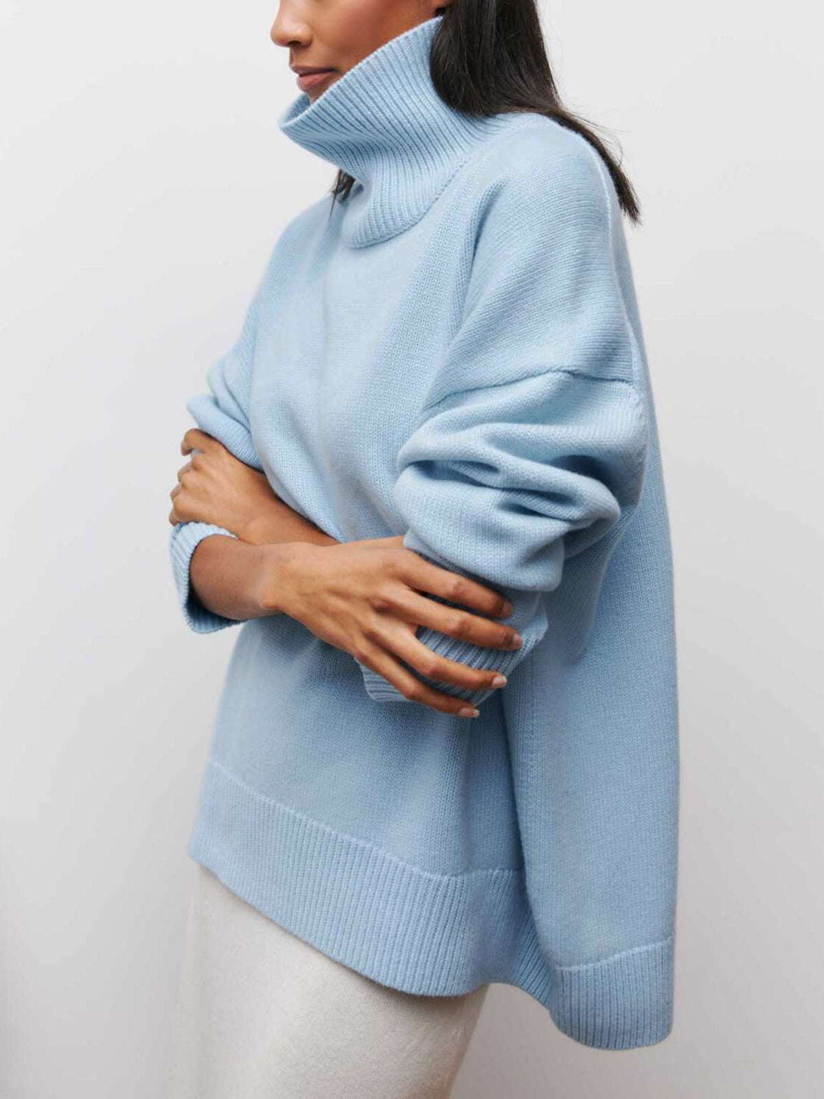 Cassie™ | Pull Col Roulé Oversize | Maya Deauville