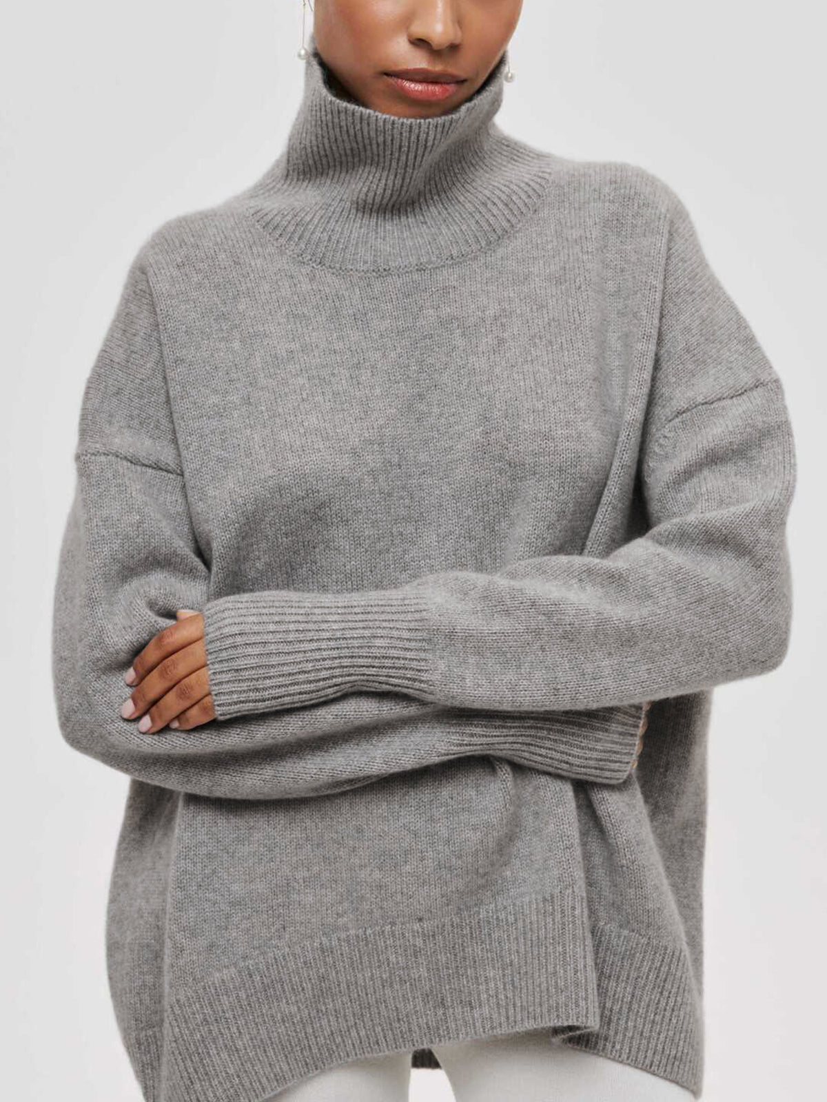 Cassie™ | Pull Col Roulé Oversize | Maya Deauville