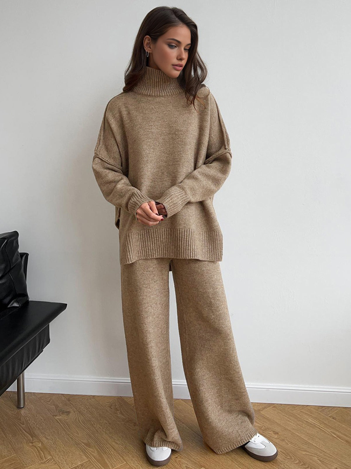 Delia™ | Ensemble Tricoté à Col Roulé | Maya Deauville