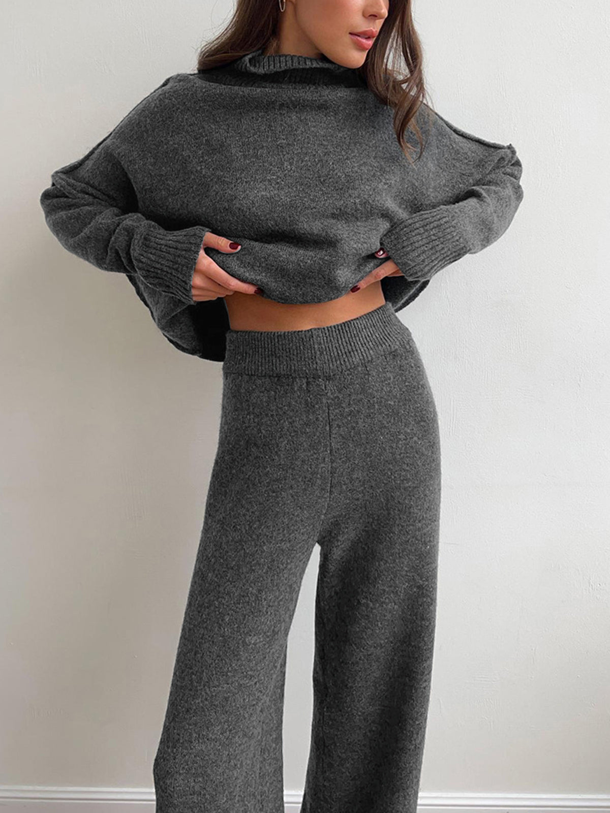 Delia™ | Ensemble Tricoté à Col Roulé | Maya Deauville