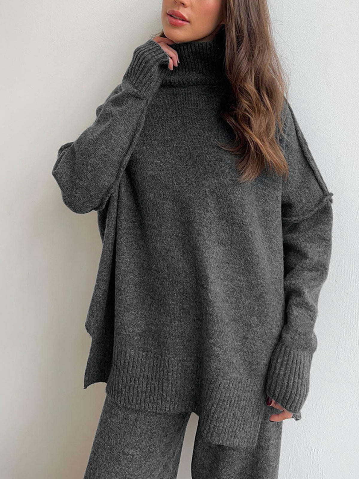 Delia™ | Ensemble Tricoté à Col Roulé | Maya Deauville
