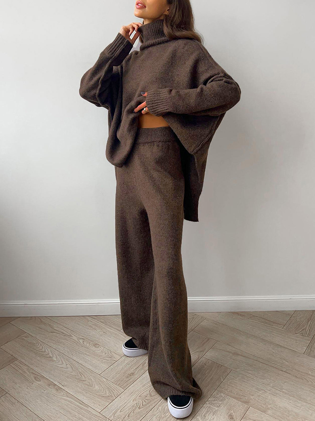 Delia™ | Ensemble Tricoté à Col Roulé | Maya Deauville