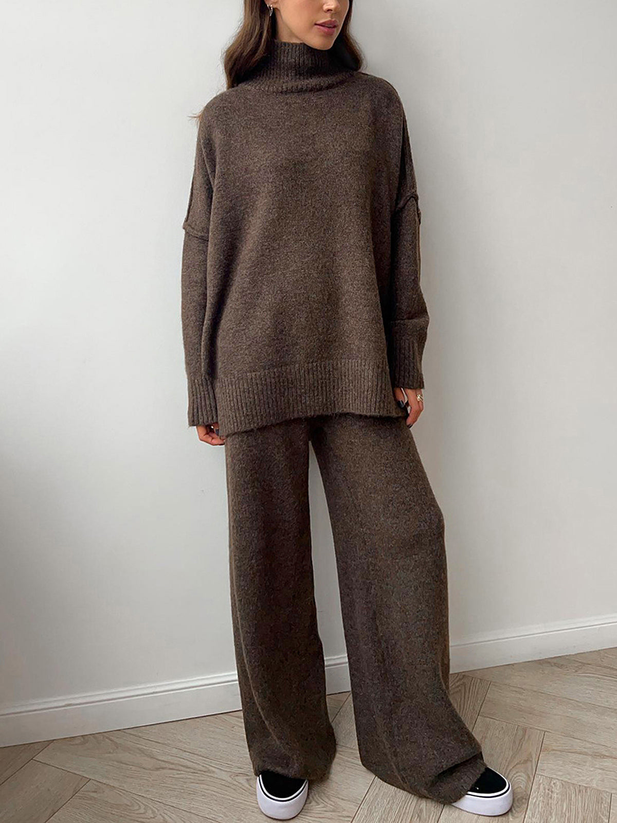 Delia™ | Ensemble Tricoté à Col Roulé | Maya Deauville