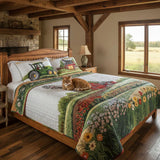 Parure de lit matelassée 3 pièces – Ferme heureuse