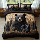 Parure de lit matelassée 3 pièces – Animaux de la forêt
