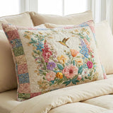 Housse de coussin matelassée – Champs de fleurs