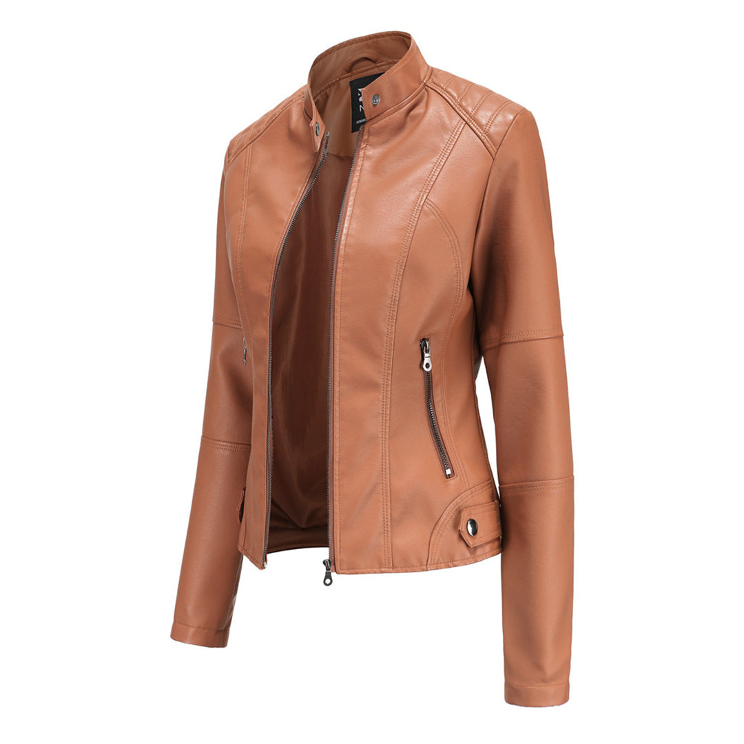 Milena™ | Veste en Cuir Élégante | Maya Deauville