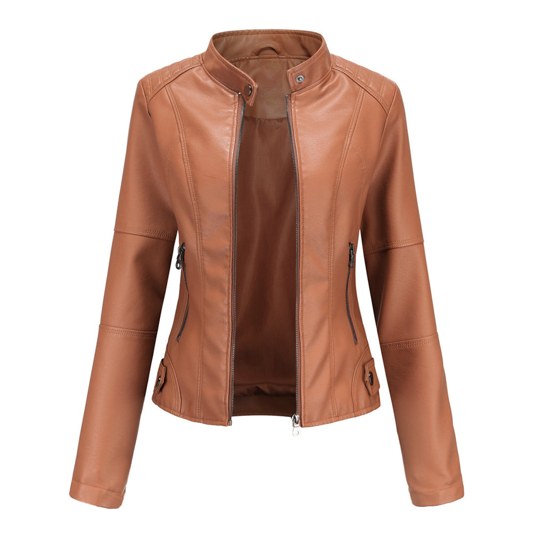 Milena™ | Veste en Cuir Élégante | Maya Deauville