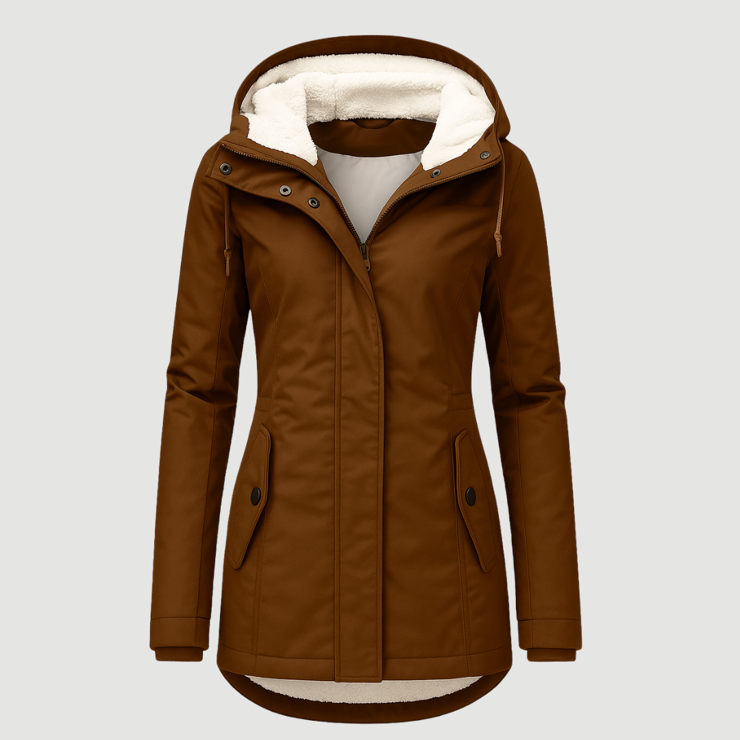 Celine™ | Manteau d’hiver imperméable avec capuche | Maya Deauville