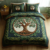 Parure de lit matelassée 3 pièces – Arbre de vie