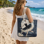 Cabas de plage matelassé – motif ballerine