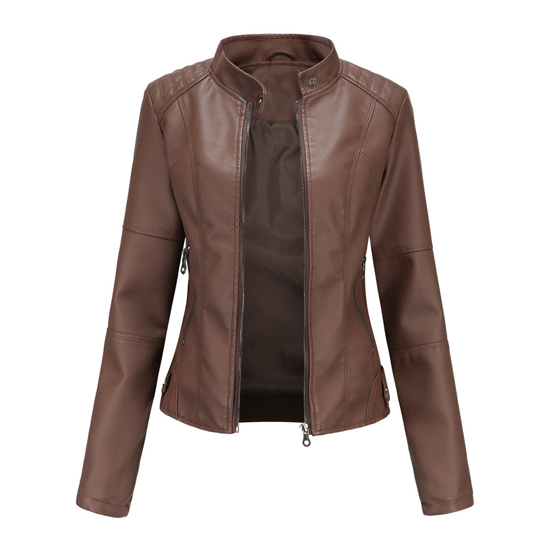 Milena™ | Veste en Cuir Élégante | Maya Deauville