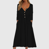 ZARA | Robe midi à boutons sur le devant | Maya Deauville