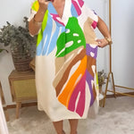 Rianna | Robe à Imprimé Abstrait | Maya Deauville