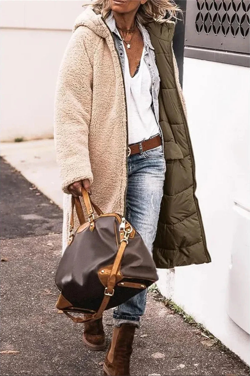 Delphine™ | Manteau Long Confortable 2-en-1 | Maya Deauville