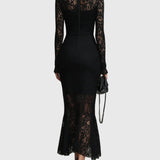 Monica | Robe Maxi Évasée en Dentelle Élégante | Maya Deauville