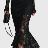 Monica | Robe Maxi Évasée en Dentelle Élégante | Maya Deauville