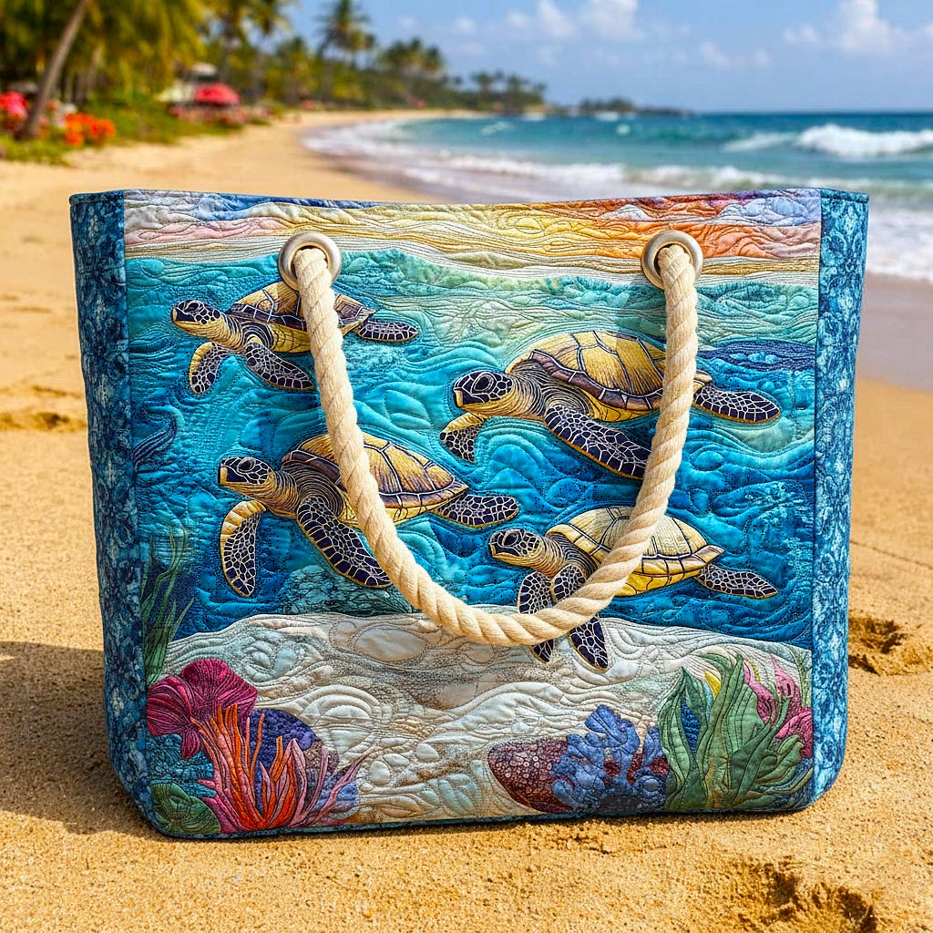 Cabas de plage matelassé – Marina Turtle