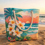 Cabas de plage matelassé – Tropical Spirit