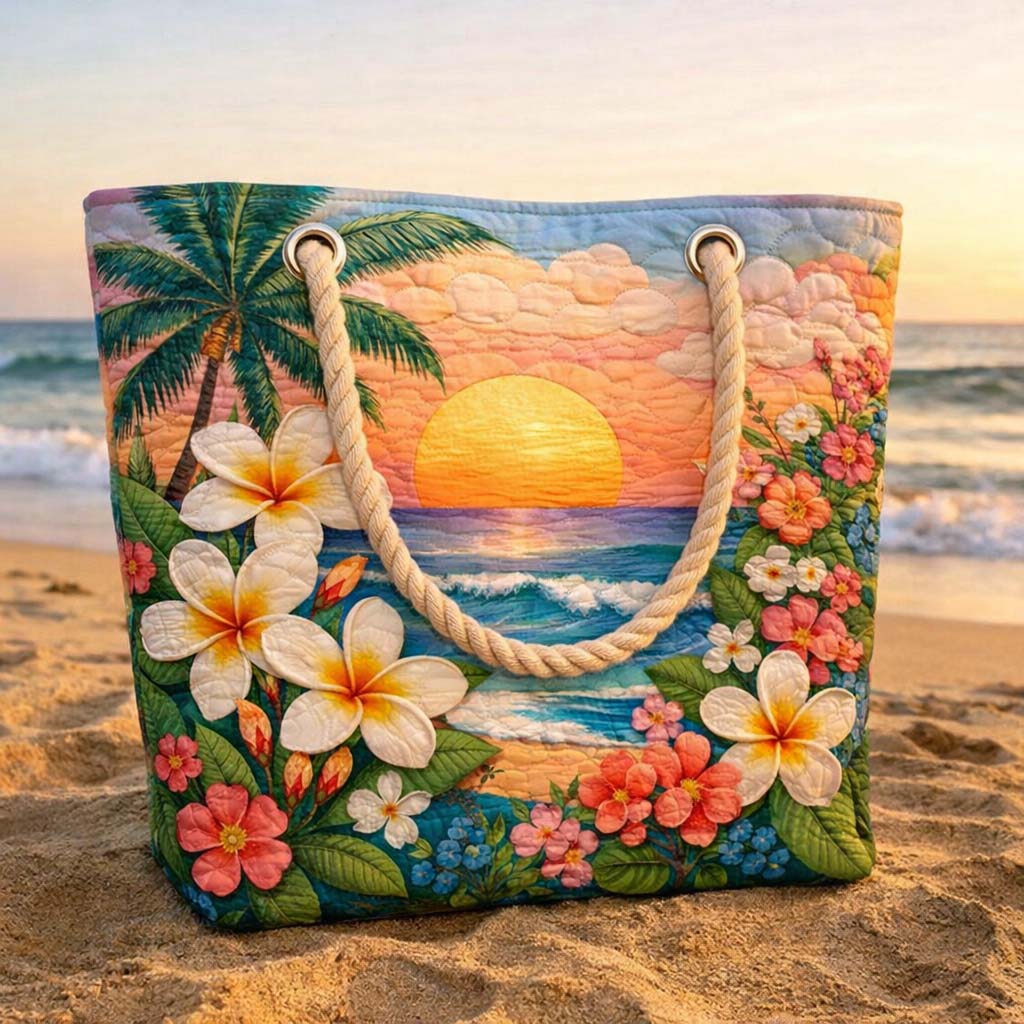 Cabas de plage matelassé – Tropical Breeze