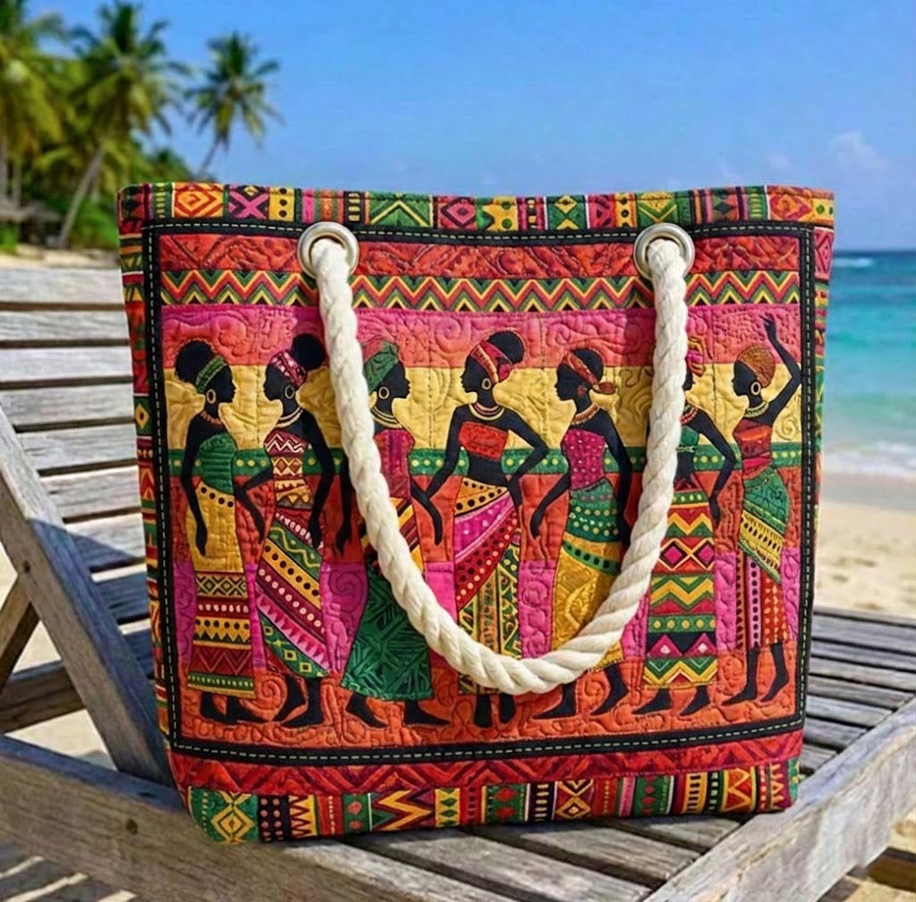 Cabas de plage matelassé – Reines de la mélanine