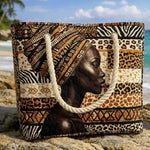 Cabas de plage matelassé – Melanin Queen