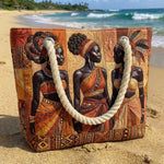 Cabas de plage matelassé – Melanin Queens Glow