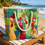 Cabas de plage matelassé – Funky Chicken