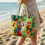 Cabas de plage matelassé – Funky Chicken