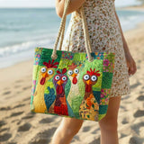 Cabas de plage matelassé – Funky Chicken