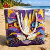 Cabas de plage matelassé – Cattitude