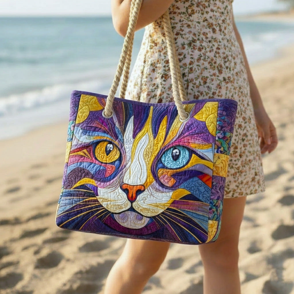Cabas de plage matelassé – Cattitude