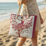 Cabas de plage matelassé – motif ballerine