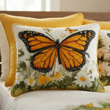 Housse de coussin matelassée – Prairie du monarque